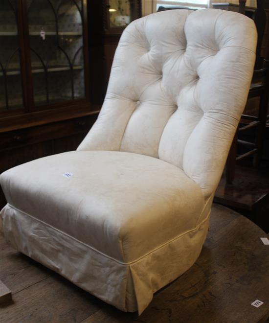 Victorian button back nursing chair